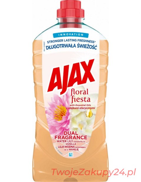 Ajax Floral Fiesta Dual Fragrance Płyn Uniwersalny Lilia Wodna Wanilia 1L