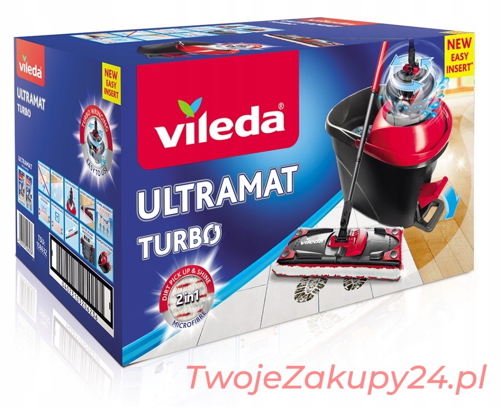 Vileda Mop Obrotowy Płaski Ultramat Turbo