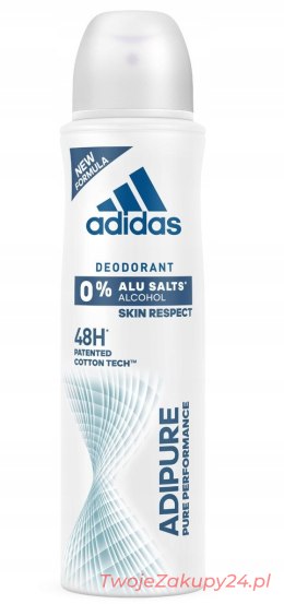 Adidas Women Adipure Dezodorant Spray 0% Aluminum