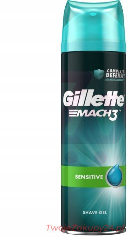 Gillette Mach3 Sensitive 200Ml Żel Do Golenia