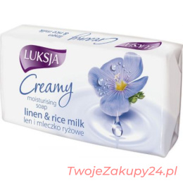 LUKSJA Kremowe mydło Creamy Len i mleczko ryżowe 90 g