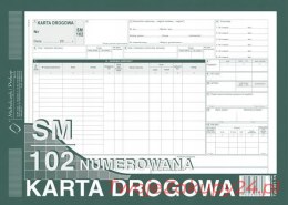 Karta Drogowa - Samochód Ciężarowy A4 Sm/102-Numer