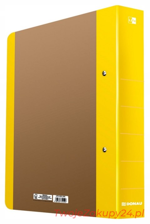 Segregator Ringowy Donau Life A4/2Rd/50Mm Żółty