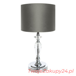 Lampa Ceramiczna Leami 30x30x49 Stalowo Srebrna
