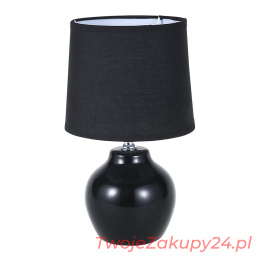 Lampa Stołowa Z Podstawą Ceramiczną 15x25 Czarna