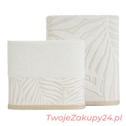 Komplet Ręczników 2 50x90 Cm, 70x140 Cm Kremowy