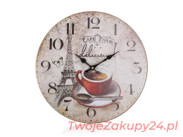 Zegar Ścienny Cafe Paris 34cm