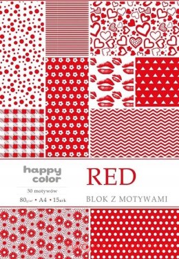Happy Color Blok Kreatywny Z Motywami Red Love A4