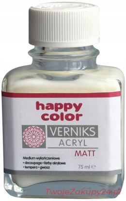 Happy Color Werniks Akrylowy Mat, Medium Lakier 75