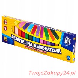 Plastelina Astra 18 Kolorów Kwadratowa
