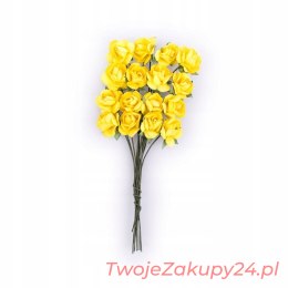 Kwiaty Kwiatki Papierowe 2Cm, 16Szt. Róże Lemon